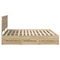 vidaXL Rám postele Sonoma dub 200 x 200 cm Inžinierske drevo