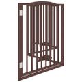 vidaXL Brána pre psa dvere sklad. 4 panely 320 cm topoľové drevo