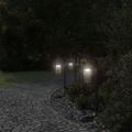 vidaXL Vonkajšie stojace lampy 3 ks čierne 60 cm nehrdzavejúca oceľ