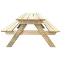 vidaXL Piknikový stôl 150x135x71,5 cm, drevo