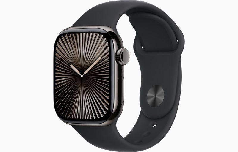 Apple Watch S10 Cell/46mm/Slate Grey/Šport Band/Black/-M/L