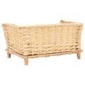 vidaXL Košík pre psa s vankúšom 50x33x30 cm, prírodná vŕba