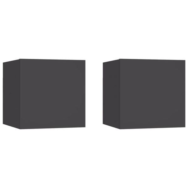 vidaXL Nočné stolíky 2 ks, sivé 30,5x30x30 cm, kompozitné drevo