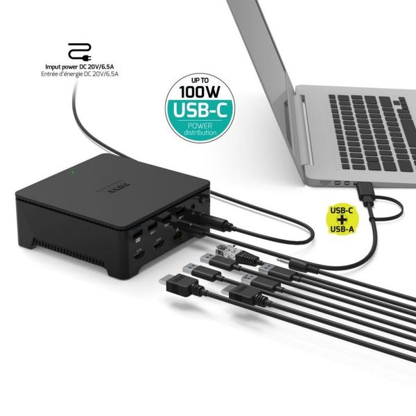 PORT CONNECT Dokovacia stanica 100W 8v1 USB-C