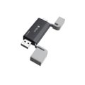 Čítačka kariet Devia 2v1 EL239 USB/USB-C 2.0 čierna