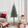 vidaXL Úzky vianočný stromček Zelená 150 cm