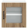 vidaXL Nástenný sklenený kabinet LUCCA 2 ks Dub artisan