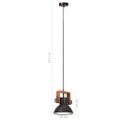 vidaXL Industriálna závesná lampa 25 W, čierna, okrúhla 19 cm E27