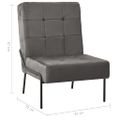 vidaXL Relaxačná stolička 65x79x87 cm tmavo-sivá zamatová