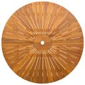 vidaXL Skladací záhradný stôl Prírodná Ø110 x 75 cm