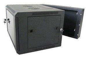 XtendLan 6U/600x550, na zeď, dvoudílný, skleněné dveře Rozvadec, 19", na stenu, dvoudílný, výška 6U, 600 x 550, dvere prosklené, cerný