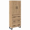 vidaXL Highboard 2 ks Remeselný dub 69,5 x 34 x 180 cm