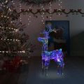 vidaXL Vianočná dekorácia so sobom 90 LED 60x16x100 cm akryl
