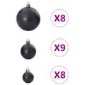 vidaXL Vianočné čačky 100 ks Čierna Ø3/4/6 cm