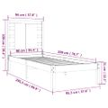 vidaXL Posteľ bez matraca 90x200 cm masívna borovica