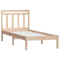 vidaXL Posteľný rám 75x190 cm malé jednolôžko masívne drevo