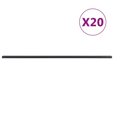 vidaXL Záhradné plotové stĺpiky 20 ks sivé 200 cm oceľ