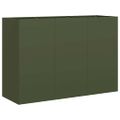 VidaXL kvetináč Olive Green 120x40x80 cm Oceľ valcovaná za studena