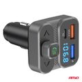 FM vysielač 2×USB-A 1×USB 12V 24V AMiO-04649