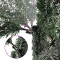 vidaXL Umelý výklopný vianočný stromček so snehovými vločkami 210 cm