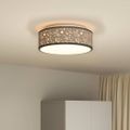 vidaXL Stropná lampa so bodmi Čierna 38 x 38 x 13,5 cm látka
