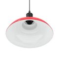 VidaXL Závesná lampa výškovo nastaviteľná E27 lesk červená Ø 31 cm kov