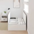 vidaXL Rám postele s úložným prostorem s úložiskom Biela 90 x 200 cm