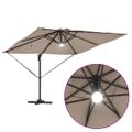 vidaXL Roma Parasol 286 x 284 x 270 cm Hliník a polyester Obdĺžnikový