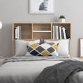 vidaXL Čelo postele so skrinkou biele a dub sonoma 100x19x103,5 cm