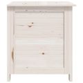 vidaXL Vonkajší box na vankúše biely 50x50x56 cm jedľový masív