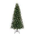 vidaXL Umelý vianočný stromček s 300 LED-i Zelená 240 cm PE a PVC