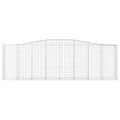 vidaXL Oblúkové gabionové koše 15 ks 400x50x120/140 cm pozink. železo