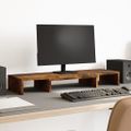 vidaXL Podstavec pod monitor dymový dub 80x24x10,5 cm kompozitné drevo