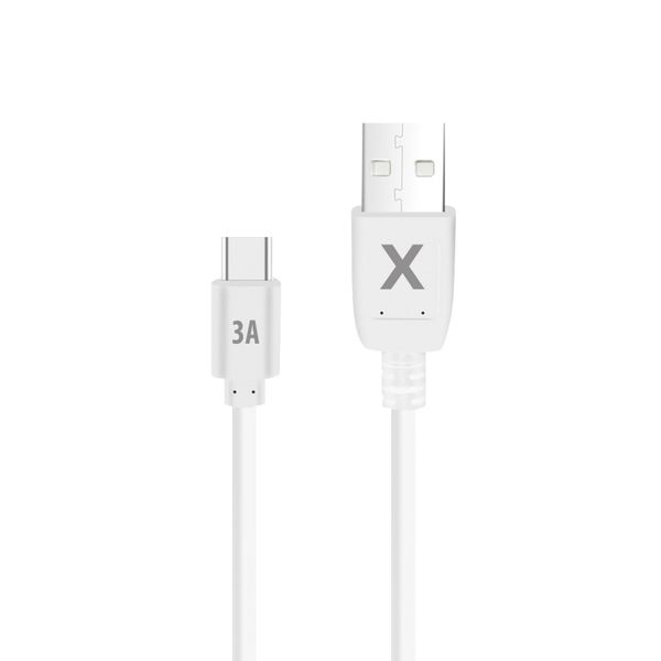 Maxlife kábel USB - USB-C 2,0 m 3A biely