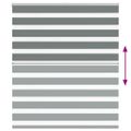 vidaXL Zebra roleta tmavošedá 125x150 cm šírka látky 120,9cm polyester