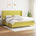 vidaXL Boxspring posteľ s matracom zelená 200x200 cm látka