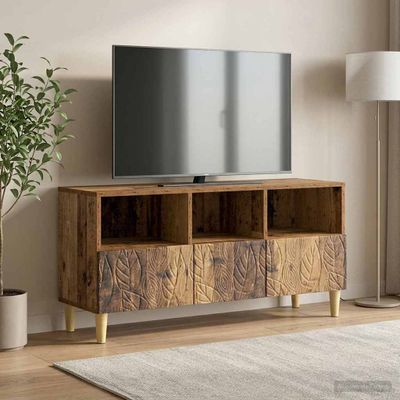 vidaXL TV skrinka 102 x 34,5 x 50 cm Staré drevo Kompozitné drevo