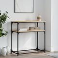 vidaXL Konzolový stolík dub sonoma 75 x 34,5 x 75 cm kompozitné drevo