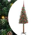 vidaXL Úzky vianočný stromček Zelená 150 cm