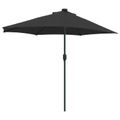 vidaXL Záhradný slnečník 294 x 150 x 224 cm Polyester a oceľ Čierna