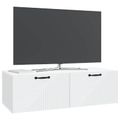 vidaXL Nástenná TV skrinka Biela 98 x 41 x 30 cm Kompozitné drevo