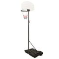 vidaXL Basketbalový stojan biely 216-250 cm polyetén