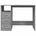 vidaXL Stolík so zásuvkami sivý sonoma 102x50x76 cm spracované drevo