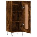 vidaXL Komoda dymový dub 34,5x34x90 cm spracované drevo