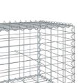 vidaXL Gabiónový kôš s krytom 500x100x50 cm pozinkované železo
