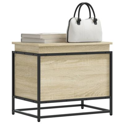 vidaXL Úložný box s vekom sivá sonoma 60x40x51,5 cm kompozitné drevo