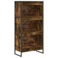 vidaXL Knižnica 60 x 30 x 121 cm Kompozitné drevo Dymová dub