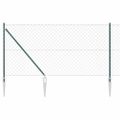 vidaXL Reťazová brána s hrotmi 25 x 1 m PVC potiahnutá oceľ Zelená
