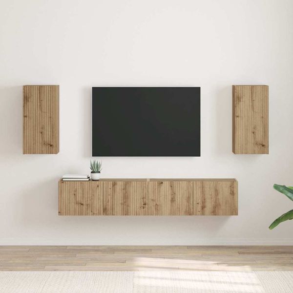 vidaXL TV nástenná skriňa 2 pcs Remeselnícky dub 30 x 31 x 60 cm