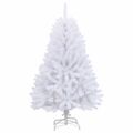 vidaXL Umelý výklopný vianočný stromček so stojanom biely 120 cm